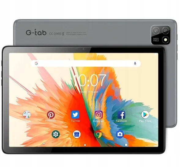 Planšetinis kompiuteris G-tab T11, Android 14, 10,1 colio, 1,6 GHz, 8 GB RAM