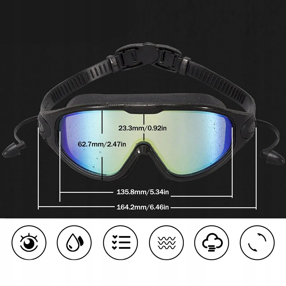 Plaukimo akiniai baseinui ANTI-FOG akiniai POLIARIZACIJA UV filtras