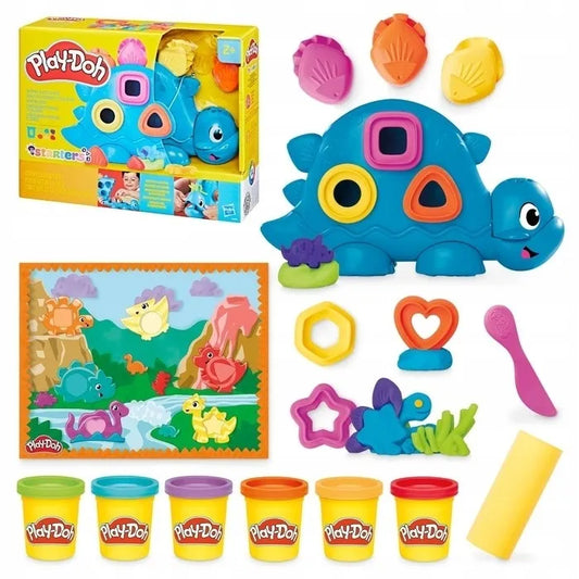 Play-Doh plastilino pradinis rinkinys „Dinozauras Stegozauras“, nuo 2 metų, Hasbro