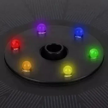Plūduriuojantis saulės energijos sodo fontanas LED RGB 3W, 180 l/h tvenkiniams