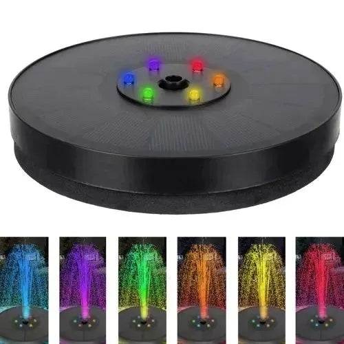 Plūduriuojantis saulės energijos sodo fontanas LED RGB 3W, 180 l/h tvenkiniams