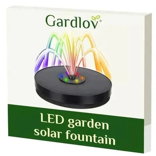 Plūduriuojantis saulės energijos sodo fontanas LED RGB 3W, 180 l/h tvenkiniams