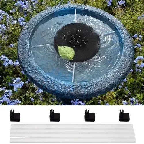 Plūduriuojantis saulės energijos sodo fontanas LED RGB 3W, 180 l/h tvenkiniams