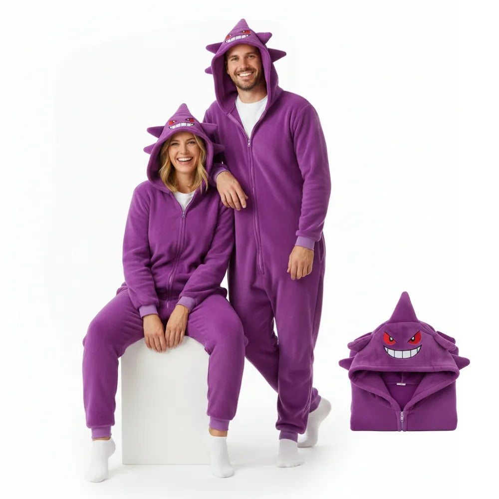 Pokemon Gengar „onesie“ kigurumi pižama, M dydis, 155–165 cm