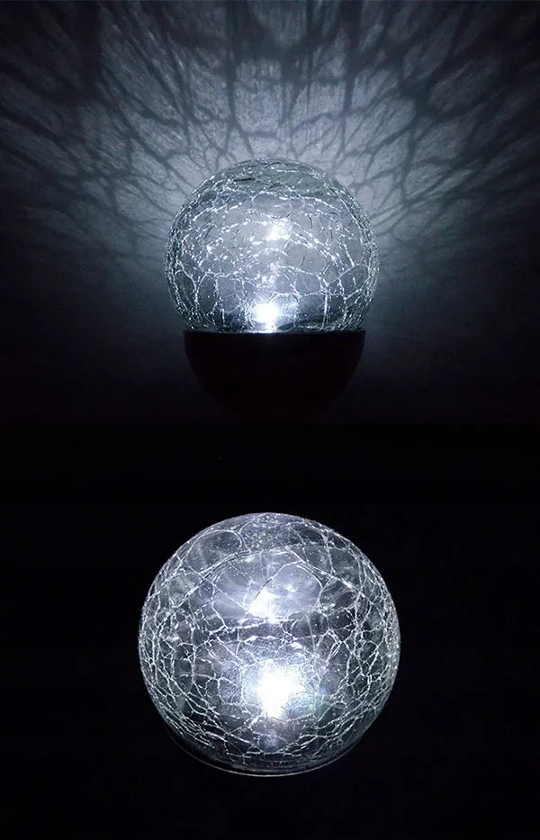 POLIFACH saulės sodo šviestuvas KULA, stiklinis, 2 LED