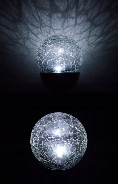 POLIFACH saulės sodo šviestuvas KULA, stiklinis, 2 LED
