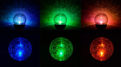 POLIFACH saulės sodo šviestuvas KULA, stiklinis, 2 LED