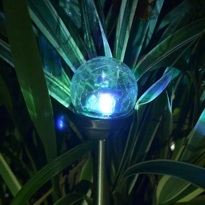 POLIFACH saulės sodo šviestuvas KULA, stiklinis, 2 LED