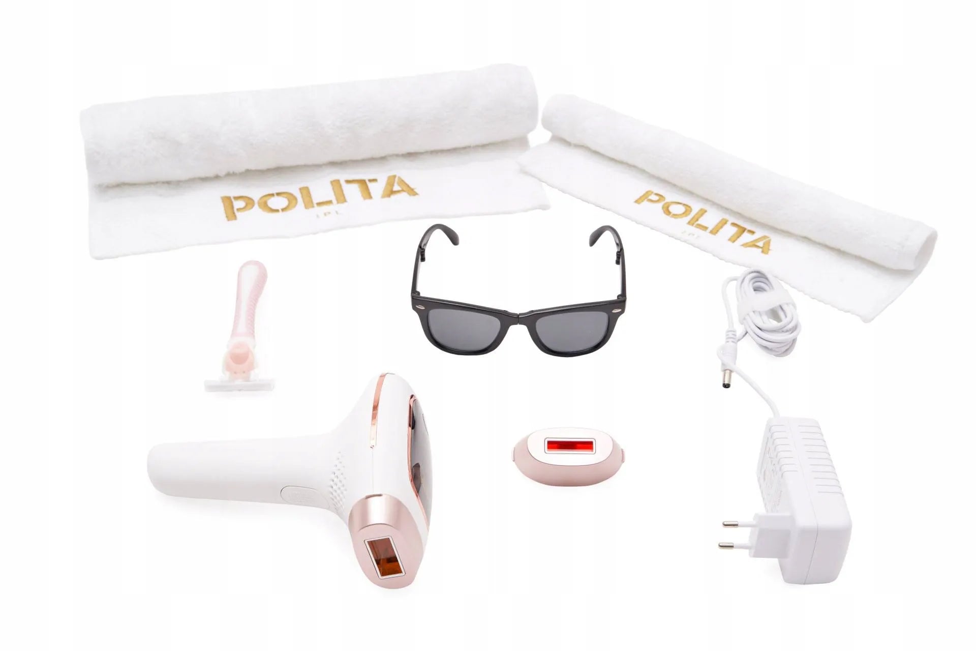 Polita lazerinis plaukų šalinimo prietaisas, idealus dovanai, glotnioms kojoms