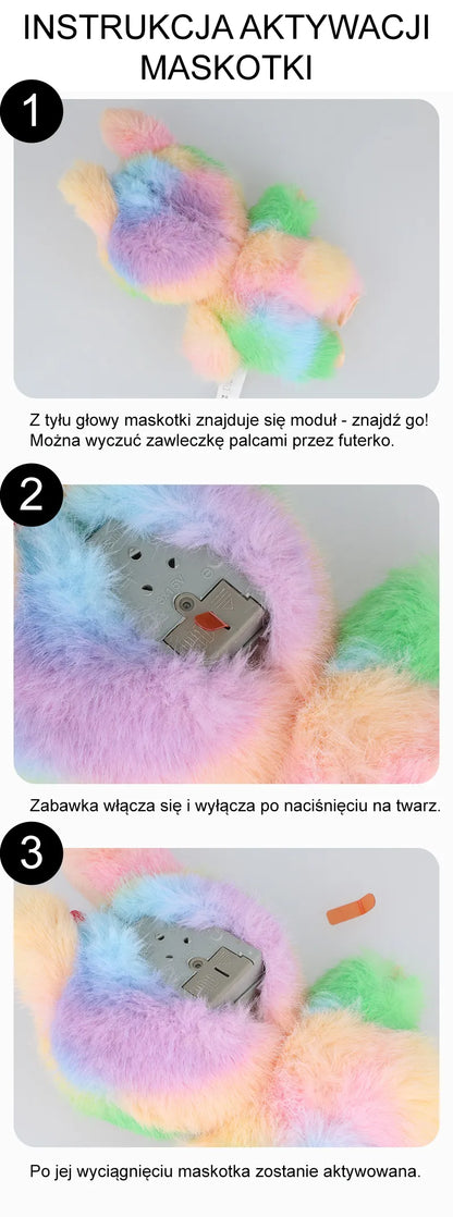 POP MART LABUBU interaktyvus dainuojantis pliušinis žaislas - pakabukas staigmena