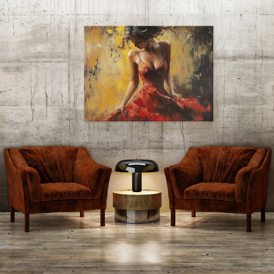 Poparto paveikslas su moters atvaizdu ant drobės miegamajam, svetainei ir virtuvei, 120 × 80 cm