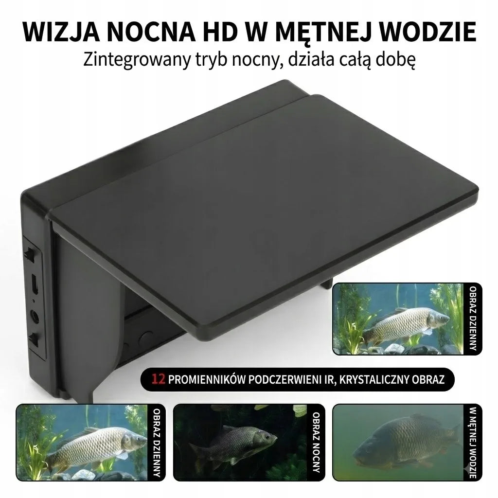 Povandeninė žvejybos kamera „Open Water“ su 4,3 colio ekranu, 1080P raiška ir 30 m kabeliu