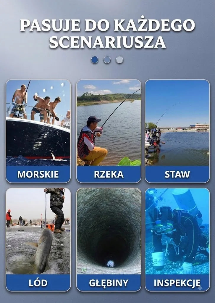 Povandeninė žvejybos kamera „Open Water“ su 4,3 colio ekranu, 1080P raiška ir 30 m kabeliu