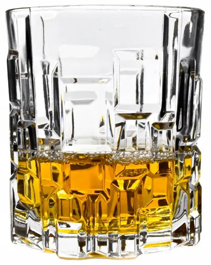 Prabangios krištolinės viskio stiklinės Etna RCR 330 ml 6 vnt. storu dugnu