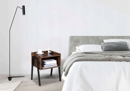 Pramoninė naktinė spintelė „Loft Skive Rustic“ iš postuosto ąžuolo