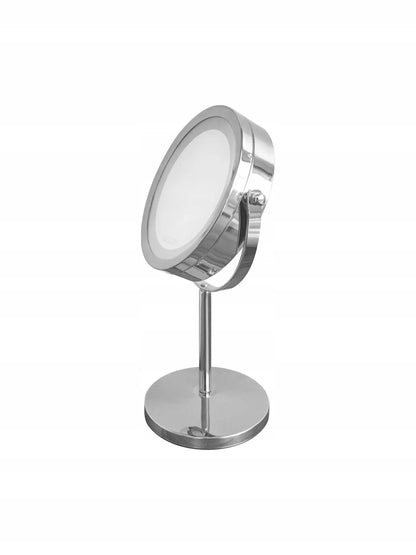 PREMIUM kosmetinis makiažo veidrodis Volan su LED apšvietimu ir 10x didinimu