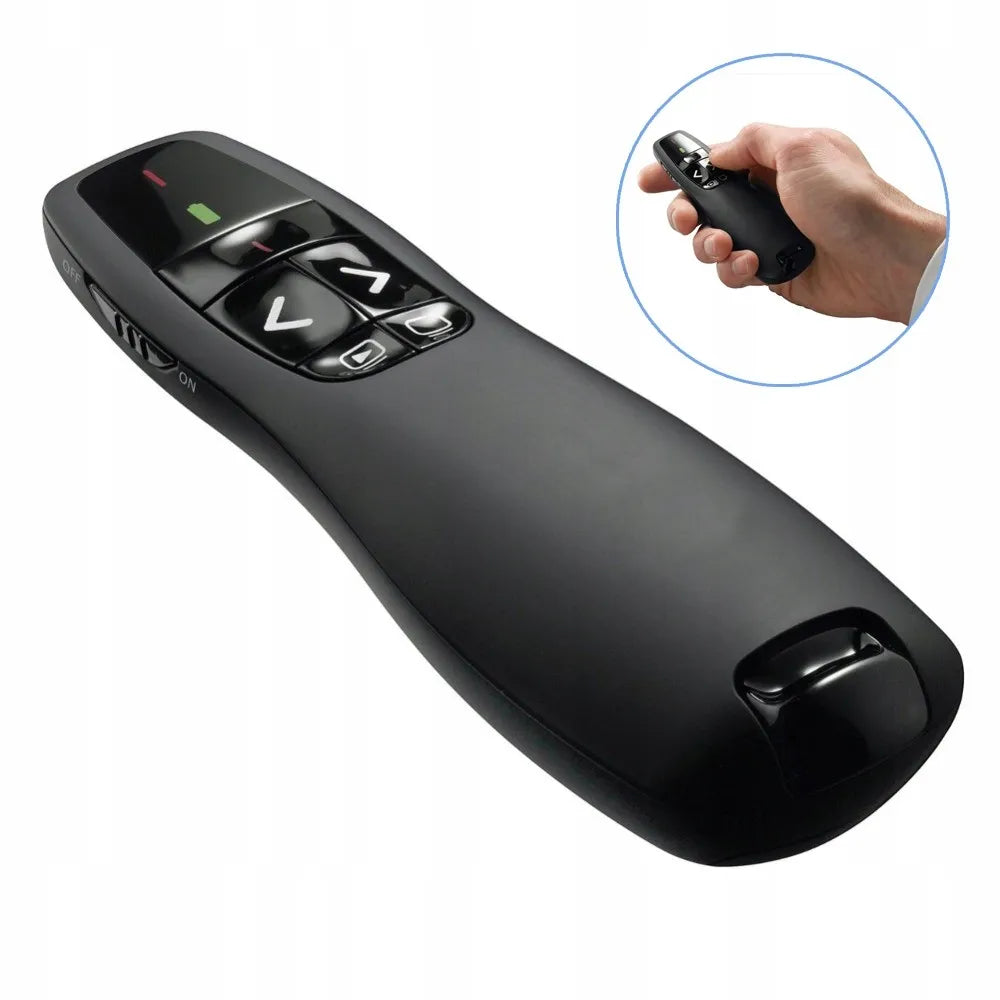 Prezentacijų pultelis su lazeriniu rodykle USB