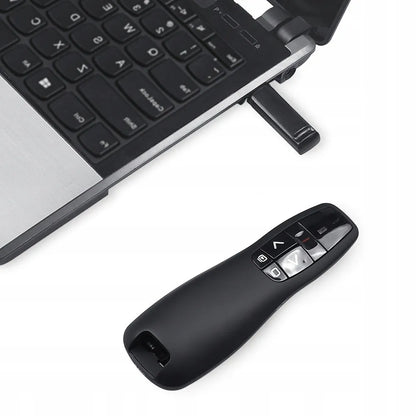 Prezentacijų pultelis su lazeriniu rodykle USB
