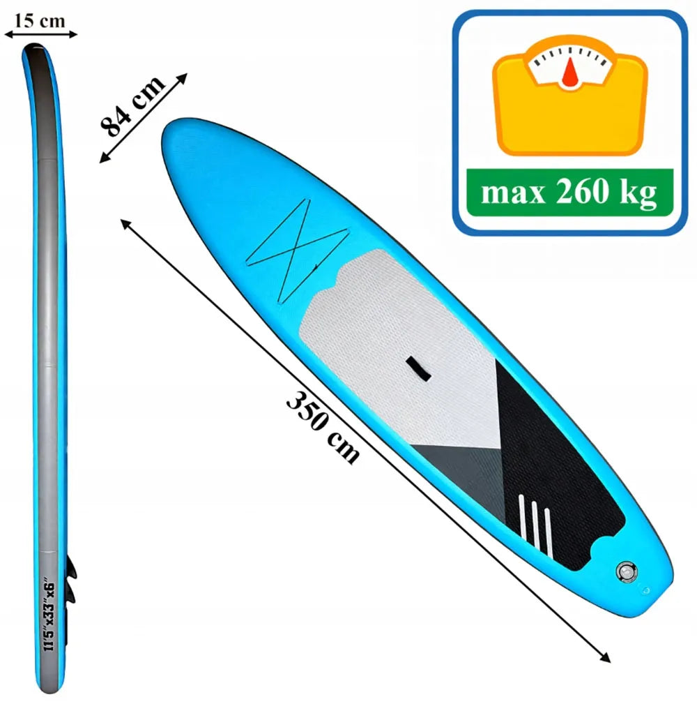 Pripučiama irklentė Deska Sup Paddle Board, 350 cm + priedai