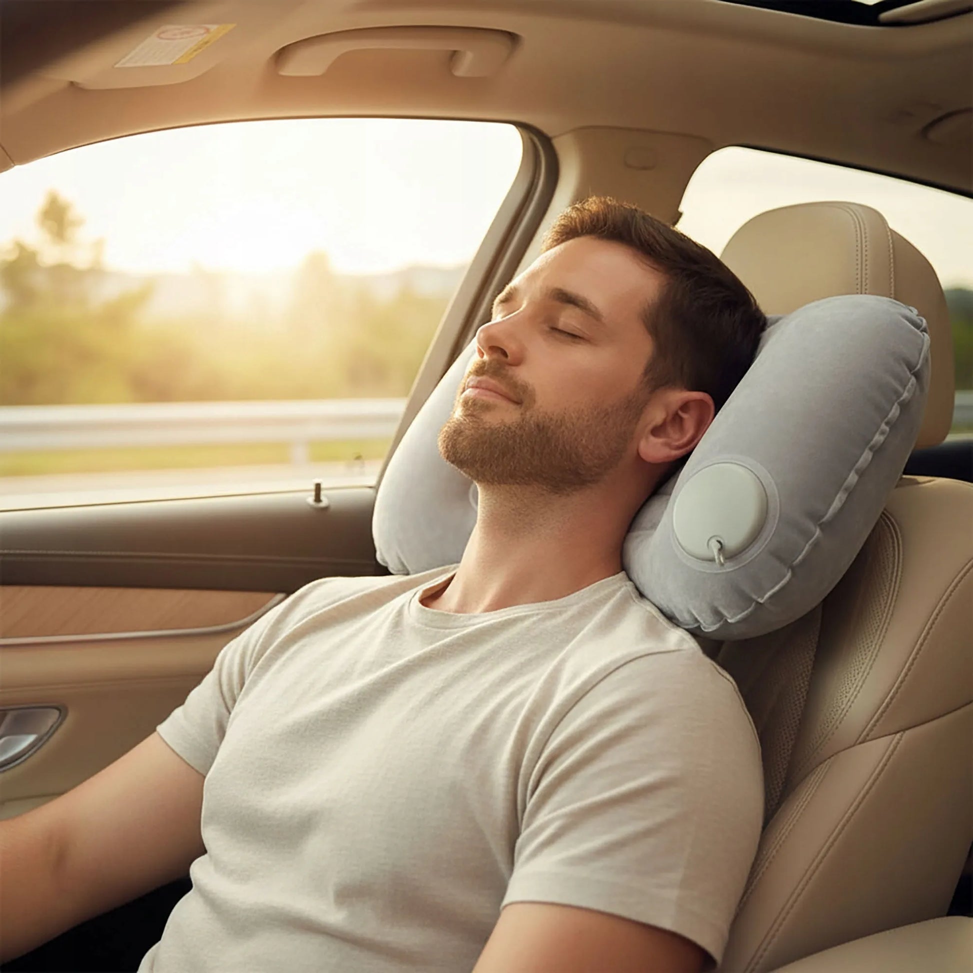 Pripučiama kelioninė pagalvė kempingui ir automobiliui