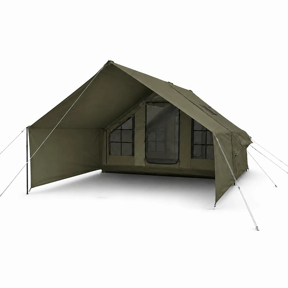Pripučiama stovyklavimo ir glampingo palapinė Boste AirCab, 4 vietos, su prieangiu ir pompa