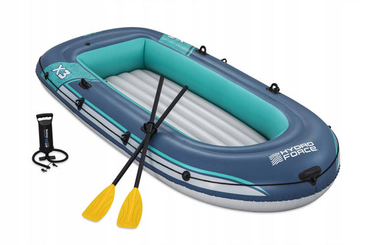 Pripučiama valtis Bestway Hydro-Force Trek X3 su irklais ir pompa, 3 asmenims