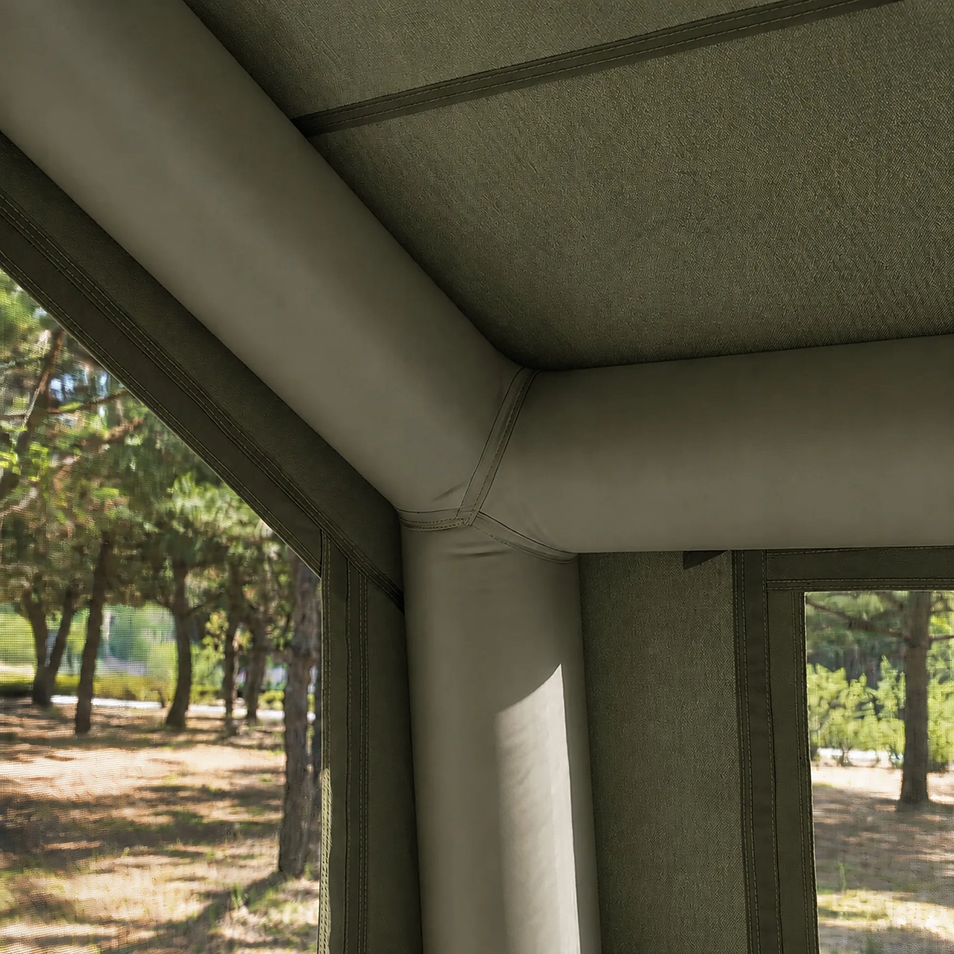 Pripučiamas kempingo palapinė glamping 5-7 asm. didelis prieangis Oxford 420D