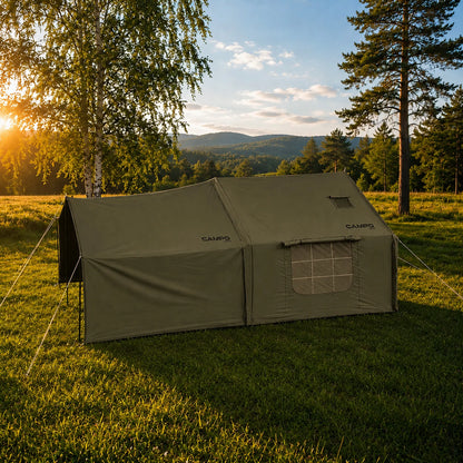 Pripučiamas kempingo palapinė glamping 5-7 asm. didelis prieangis Oxford 420D