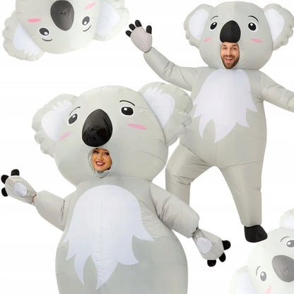 PRIPUČIAMAS KOALA MEŠKĖNO KOSTIUMAS HALLOWEEN VAKARĖLIUI, PATS PRISIPUČIANTIS