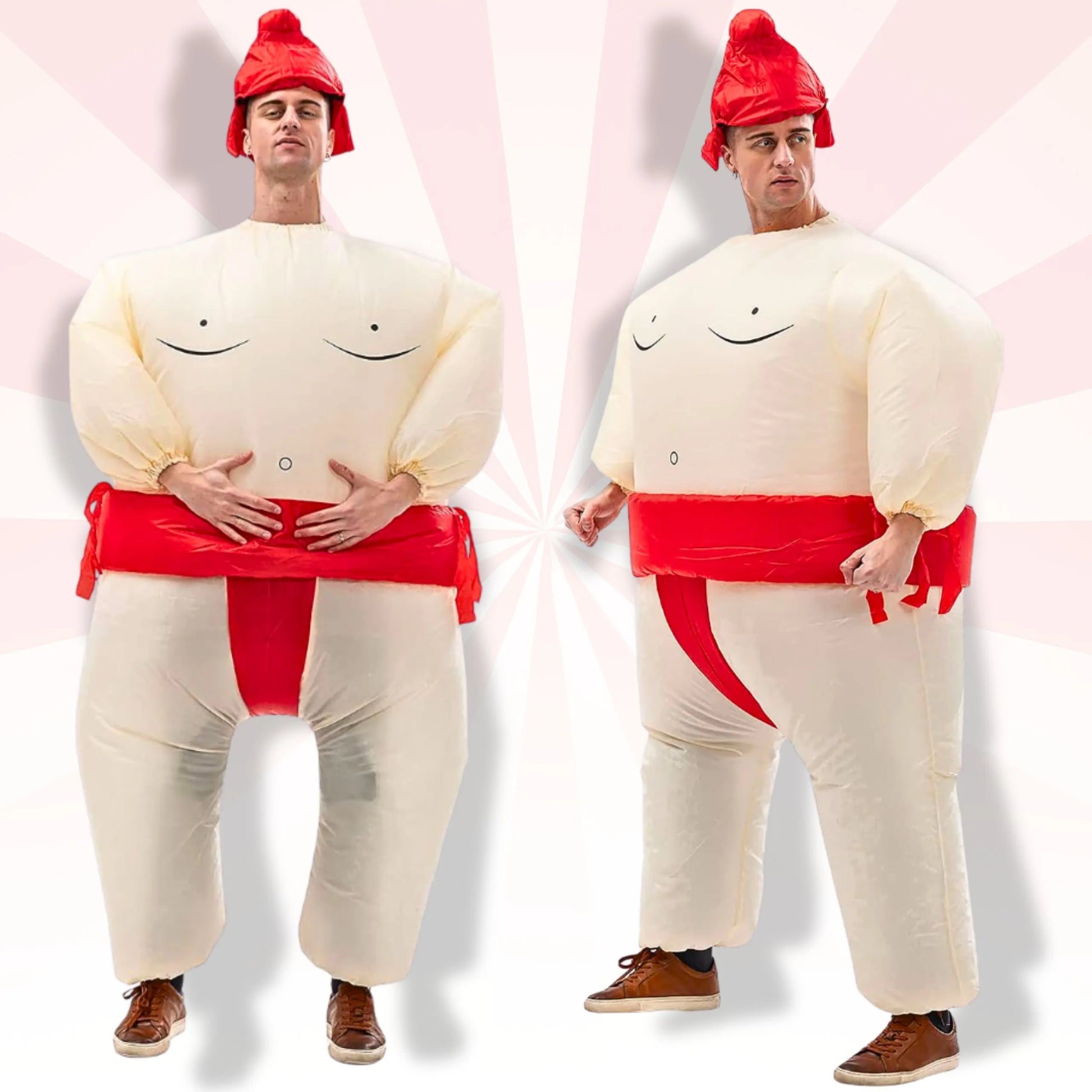 Pripučiamas sumo imtynininko kostiumas Helovino vakarėliui, savaime prisipučiantis