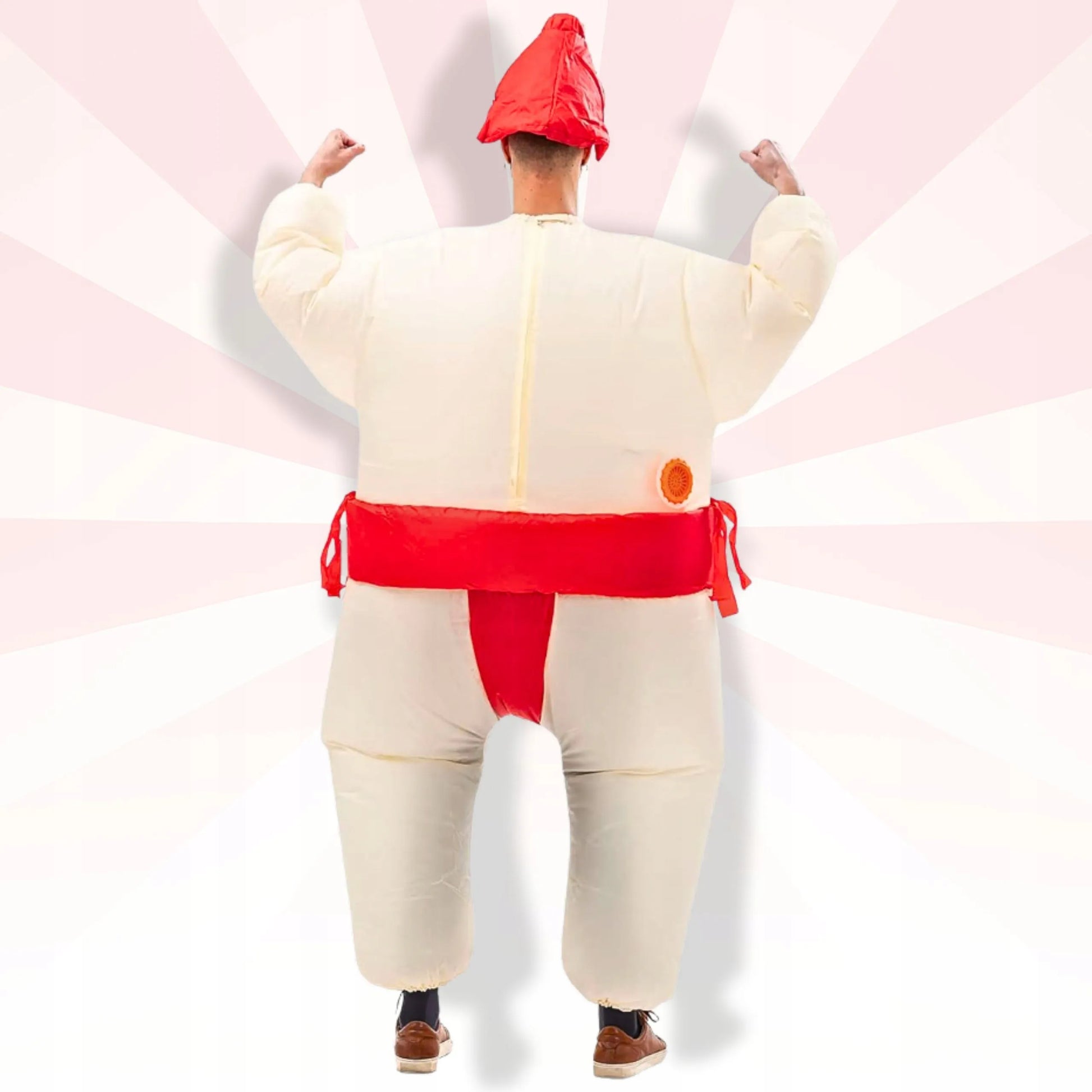 Pripučiamas sumo imtynininko kostiumas Helovino vakarėliui, savaime prisipučiantis