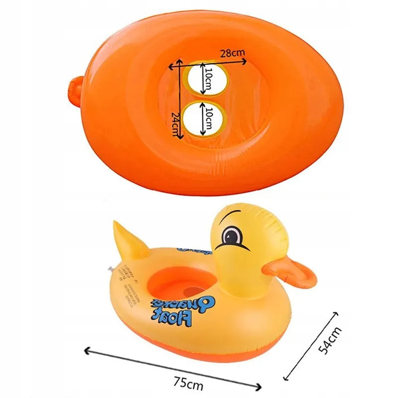 Pripučiamas vaikiškas plaustas-antis 75 cm – idealiai tinka baseinui