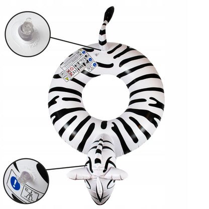 Pripučiamas zebras, XXL plaukimo ratas čiužinys
