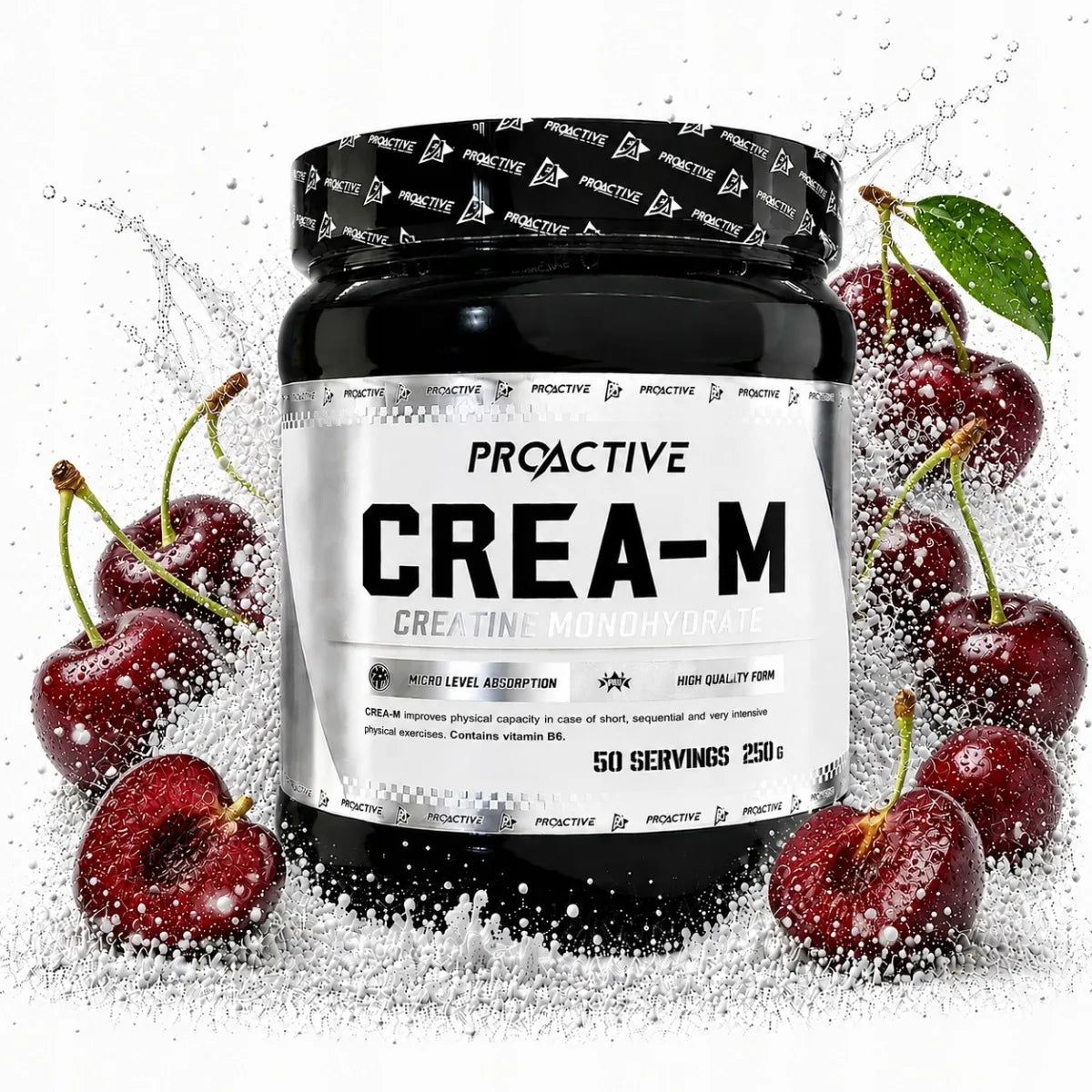 ProActive vyšnių skonio kreatino monohidrato milteliai, 250 g