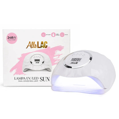 Profesionali AlleLac SUN Y13 248 W LED+UV lempa nagams, skirta hibridiniams lakams ir geliams