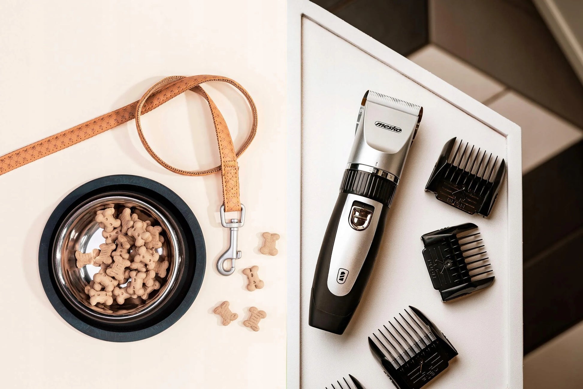 PROFESIONALI GYVŪNŲ KIRPIMO MAŠINĖLĖ „Mesko“ Tylus ir švelnus trimeris šunims
