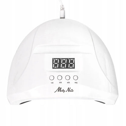 Profesionali UV/LED nagų lempa Molly Nails SUN 1S PRO 48 W, balta