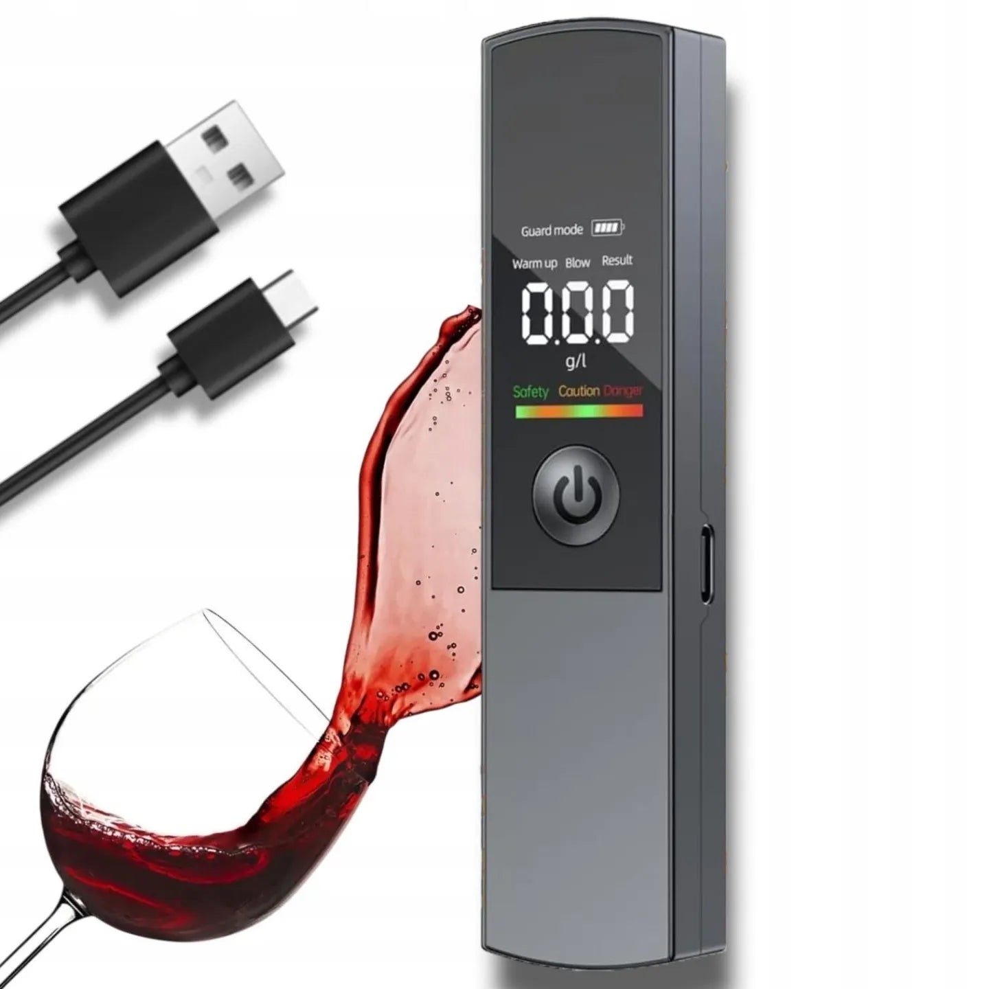 Profesionalus bekontaktis alkotesteris su LCD ekranu, tikslus, skaitmeninis