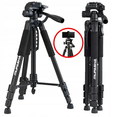 PROFESIONALUS TRIKOJIS FOTOGRAFAVIMUI su telefono laikikliu reguliuojamas stabilus 150 cm