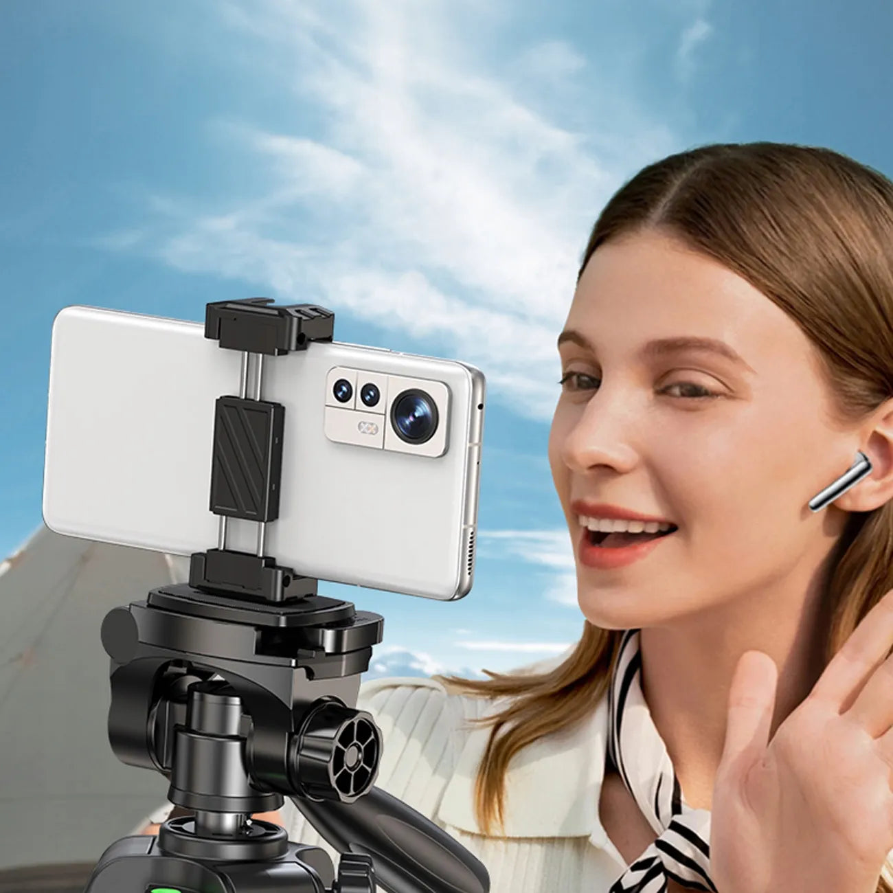 Profesionalus Ugreen LP661 trikojis išmaniesiems telefonams ir fotoaparatams – juodos ir pilkos spalvos