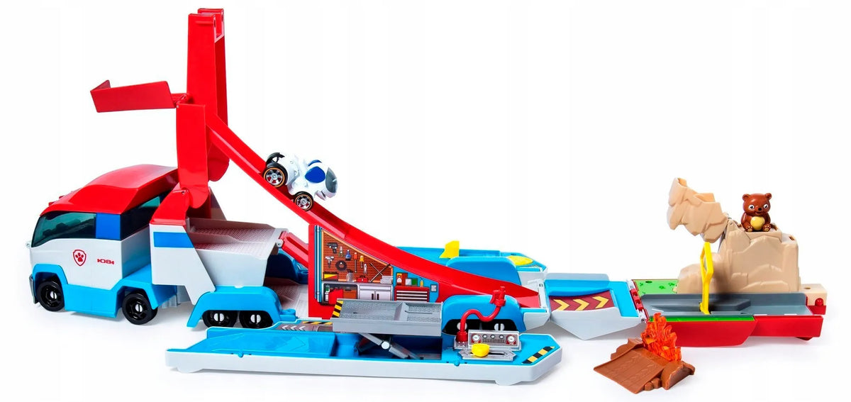 „Psi Patrol“ patruliavimo sunkvežimis „Paw Patroller“ 2 viename su automobiliukų paleidimo įrenginiu