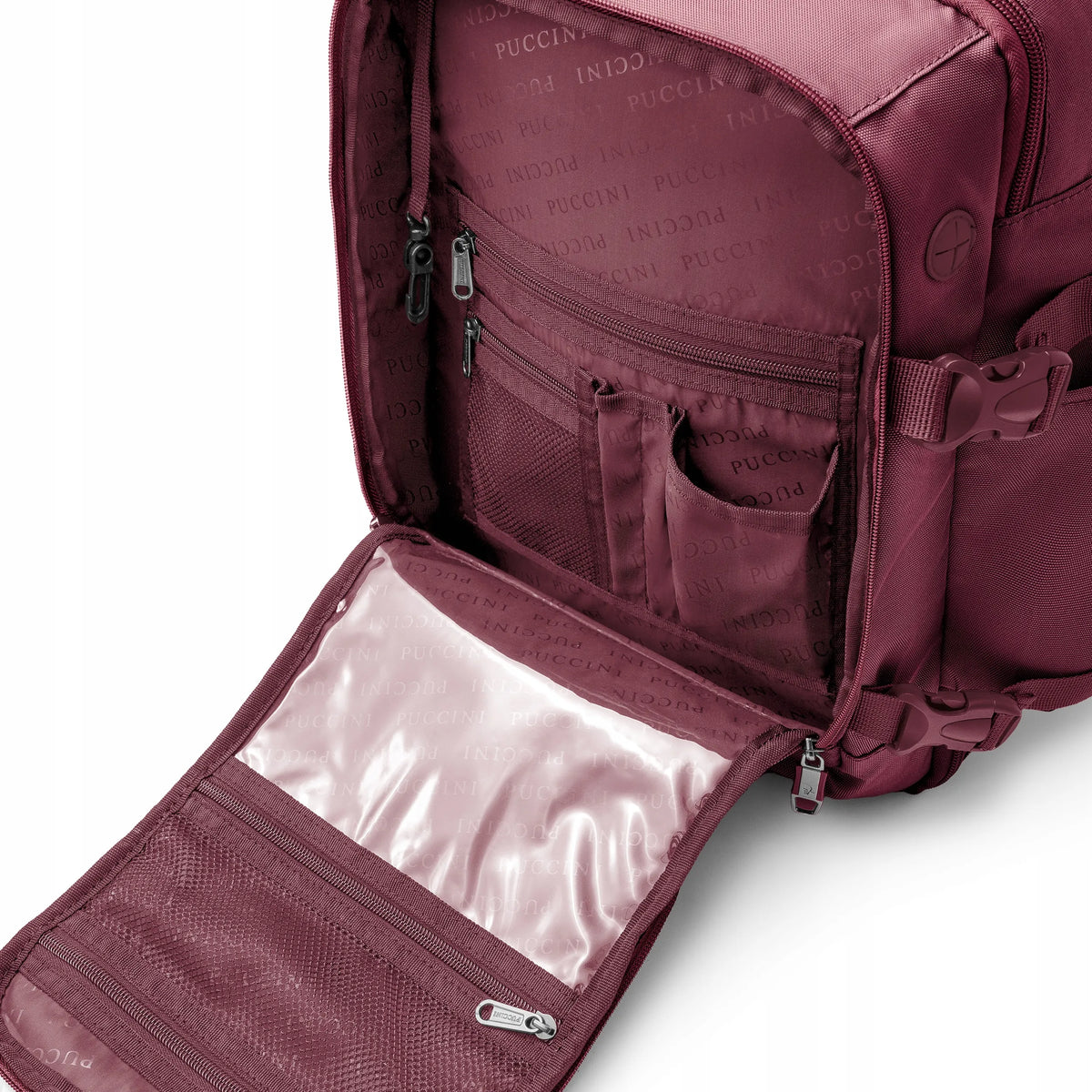 PUCCINI Easy Pack PM90172-3B bordo kelioninė kuprinė-krepšys, 24 l