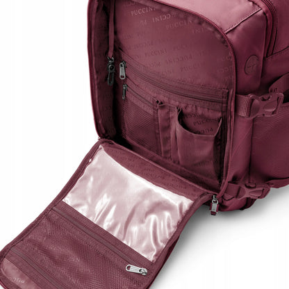 PUCCINI Easy Pack PM90172-3B bordo kelioninė kuprinė-krepšys, 24 l