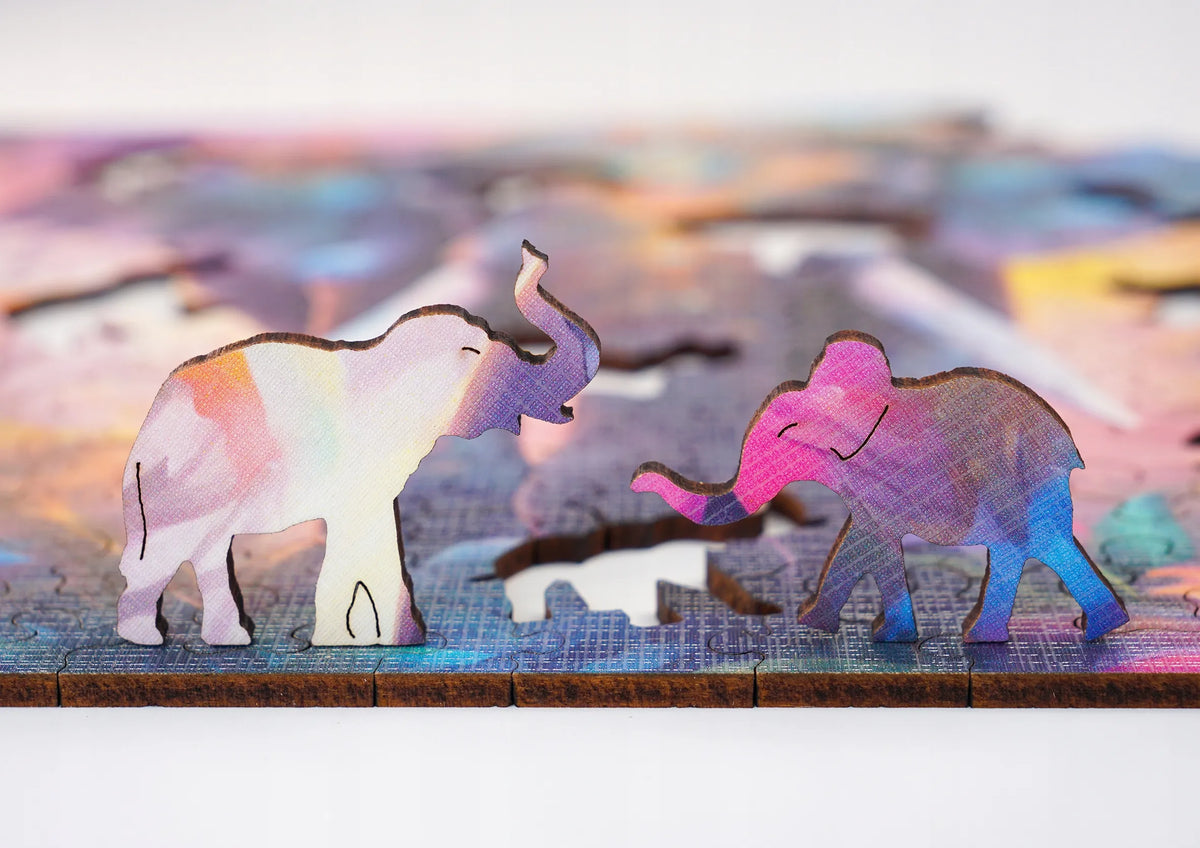 „Puzzled“ medinė dėlionė „Dramblys“, 145 dalių, MDF, unikalios formos