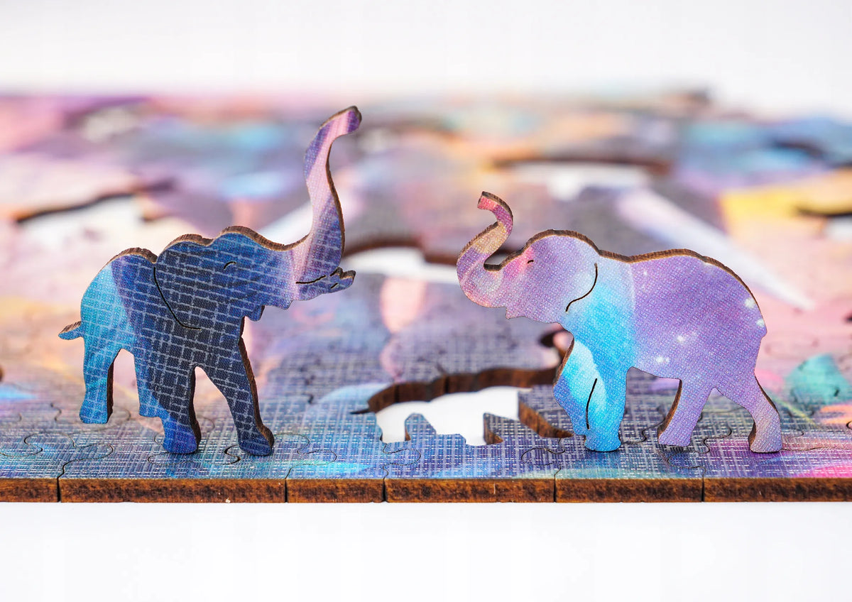 „Puzzled“ medinė dėlionė „Dramblys“, 145 dalių, MDF, unikalios formos