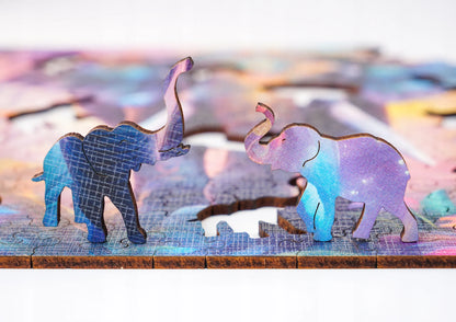 „Puzzled“ medinė dėlionė „Dramblys“, 145 dalių, MDF, unikalios formos