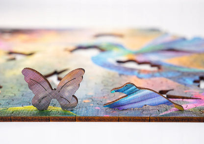 „Puzzled“ medinė dėlionė „Kolibris“, 145 det., eko-HDF, unikalios formos