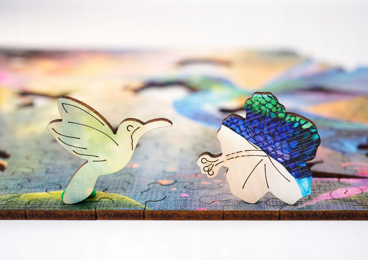 „Puzzled“ medinė dėlionė „Kolibris“, 145 det., eko-HDF, unikalios formos