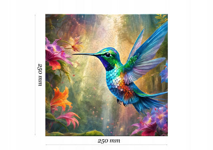 „Puzzled“ medinė dėlionė „Kolibris“, 145 det., eko-HDF, unikalios formos