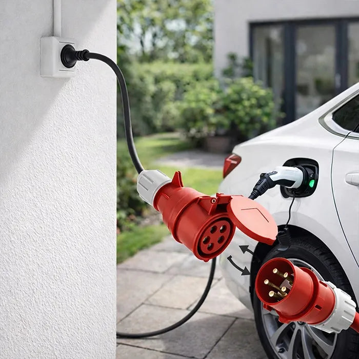 Qoltec CEE 16A į 230V SCHUKO EV 3.5kW adapteris elektromobilio įkrovikliui